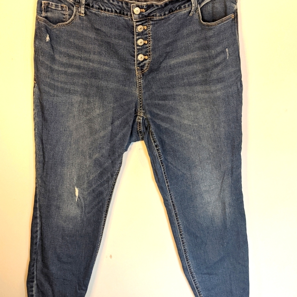 Old Navy Rockstar super skinny button fly jeans